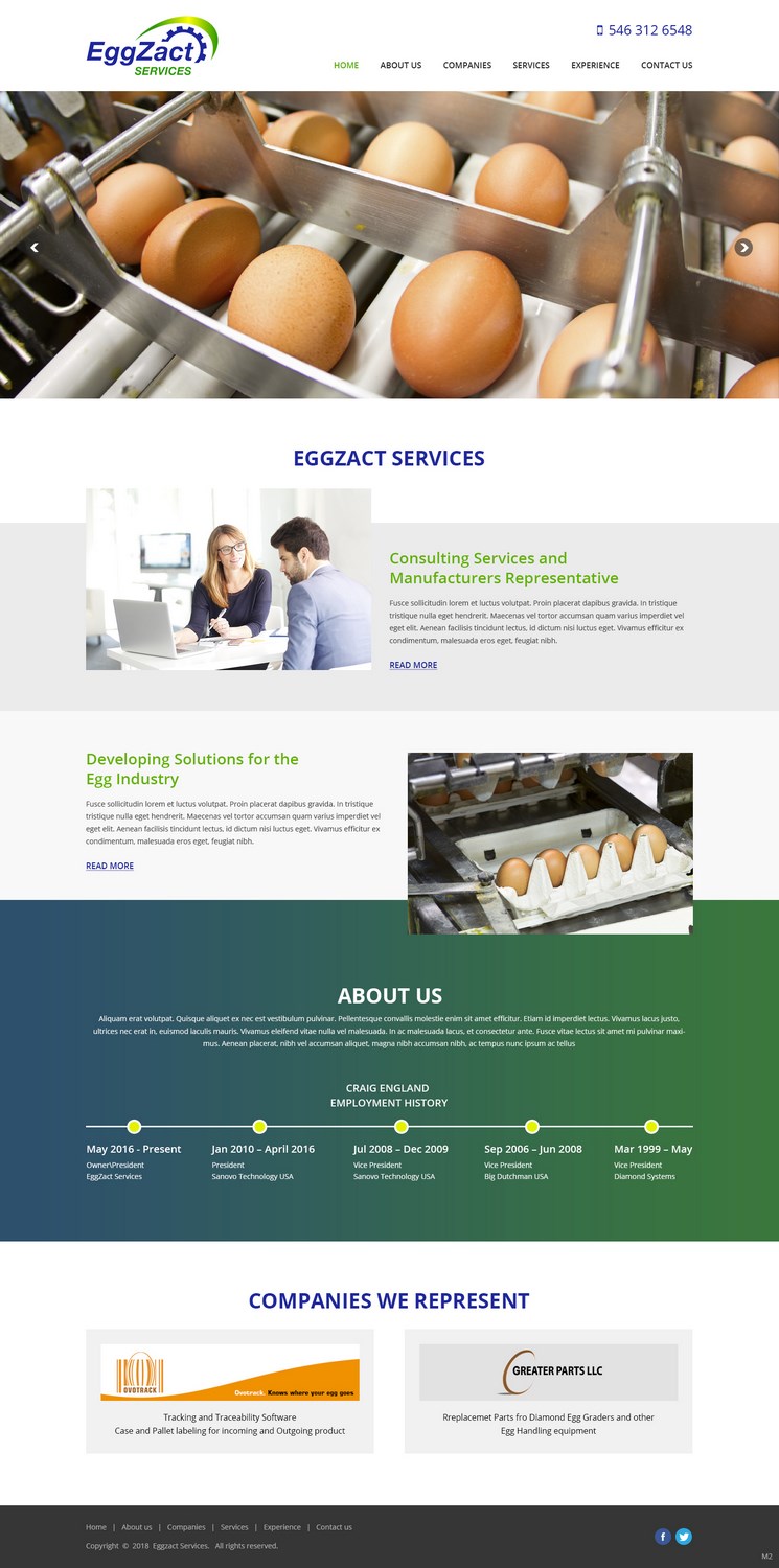 Web Design par pb pour EggZact Services | Design #17503213
