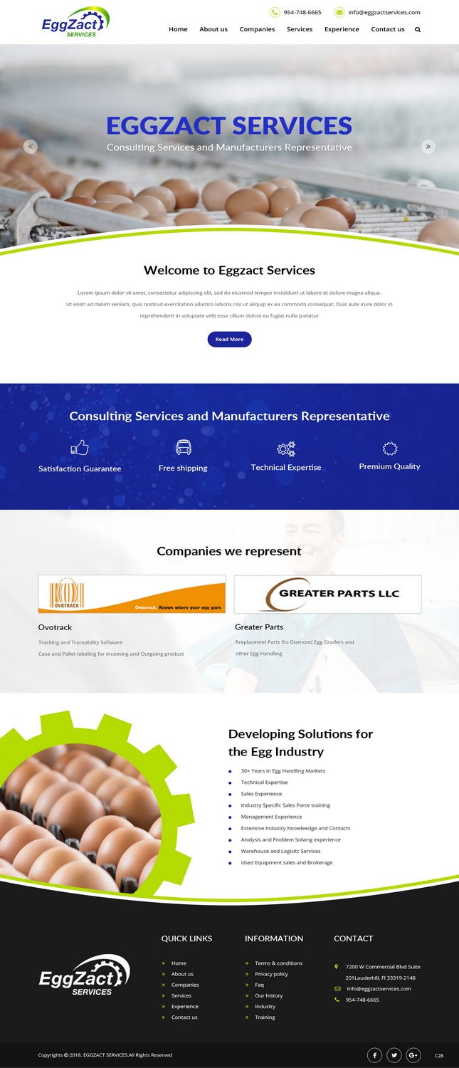 Web Design by pb for EggZact Services | Design #17528921