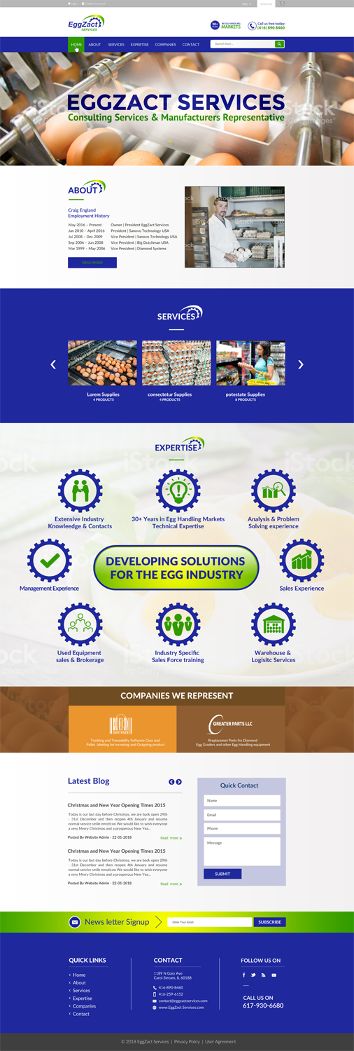 Web Design by chandrayaan.creative for EggZact Services | Design #17501437