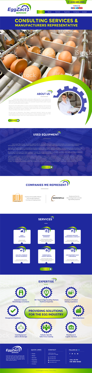 Diseño Web por chandrayaan.creative para EggZact Services | Diseño #17529696