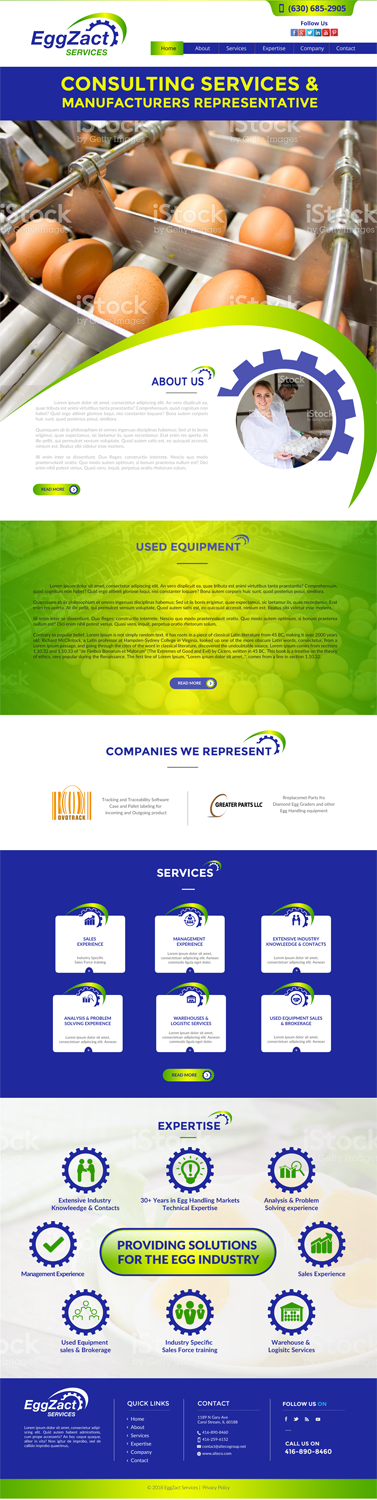 Diseño Web por chandrayaan.creative para EggZact Services | Diseño #17529778