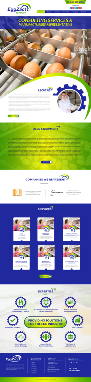 Web Design by chandrayaan.creative for EggZact Services | Design: #17542050
