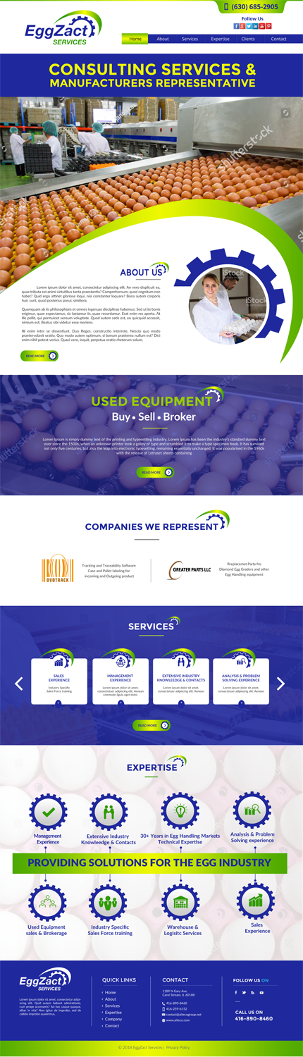 Diseño Web por chandrayaan.creative para EggZact Services | Diseño #17548351