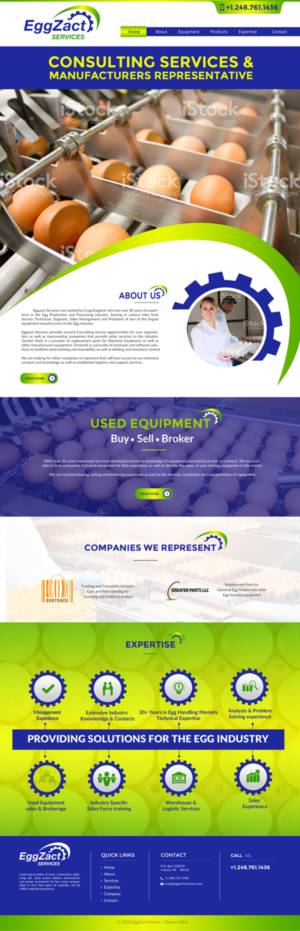 EggZact Services Website for services to the Egg Industry | Web Design by chandrayaan.creative
