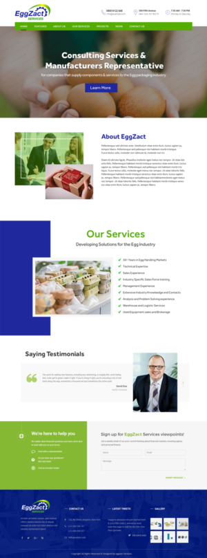 Web Design by Xclusive Designers for EggZact Services | Design: #17526380