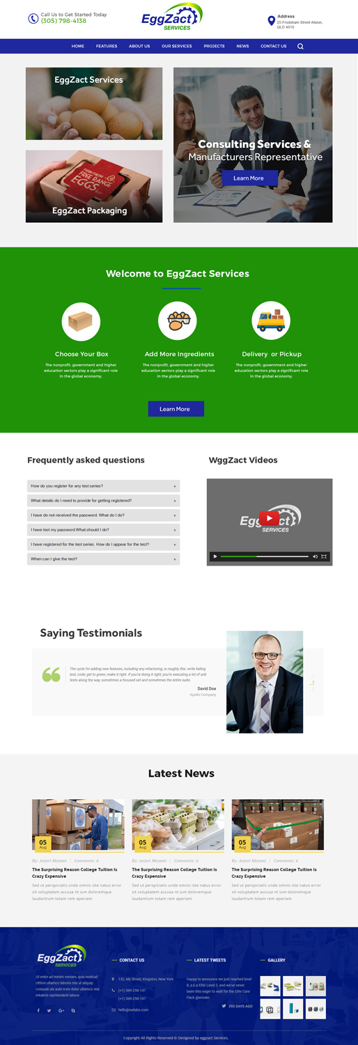 Web Design par Xclusive Designers pour EggZact Services | Design #17546703