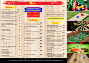 Menu Design by Parul for Southside Social | Design: #17618291