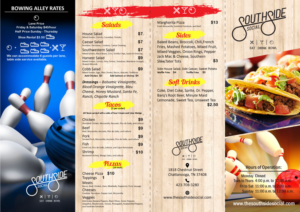 Menu Design by Parul for Southside Social | Design: #17618296