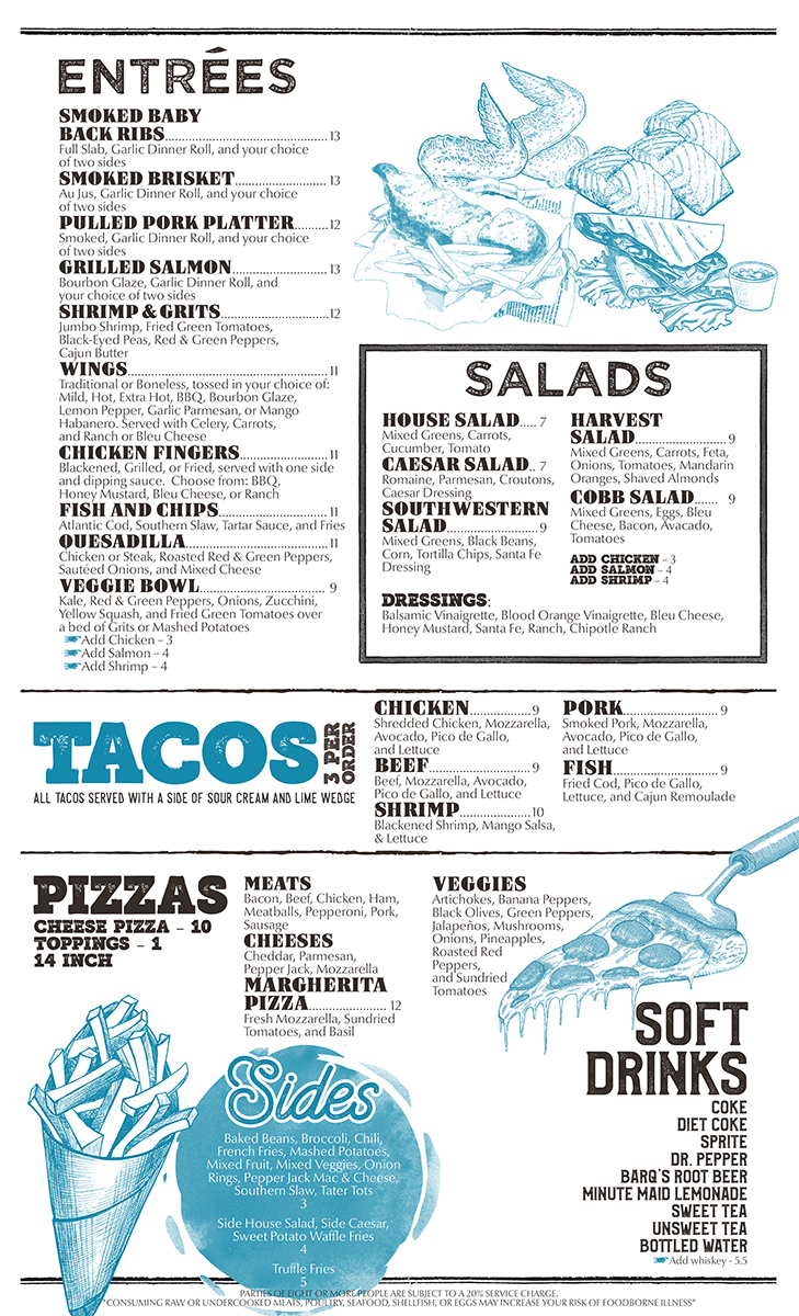 Menu Design by mrmrnjr for Southside Social | Design #17897986