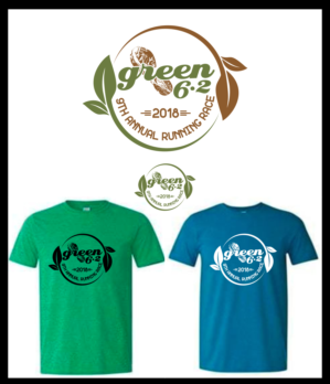 Green 6.2 Running Race T-Shirt Design