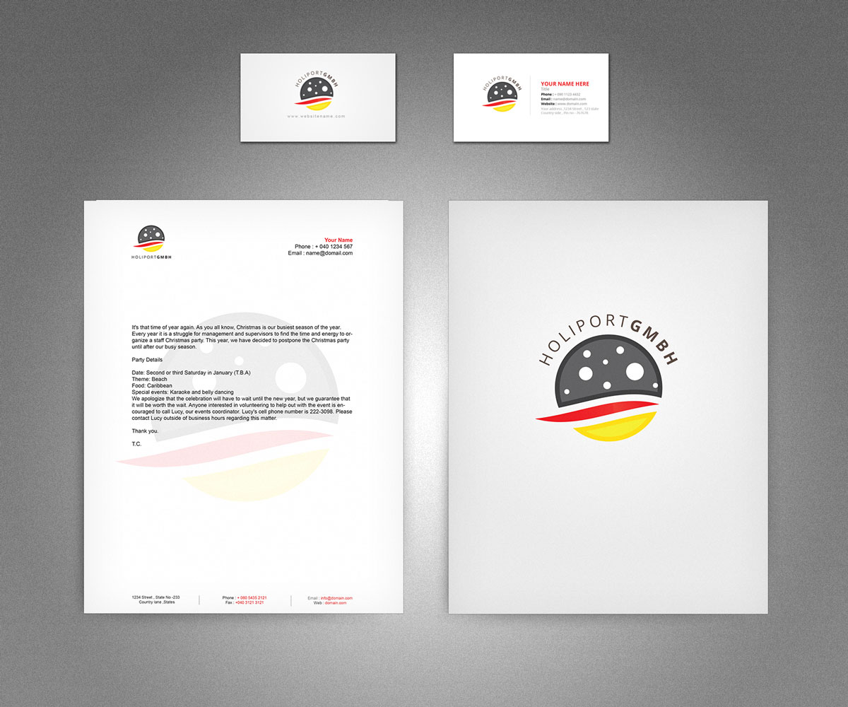 Logo and Business Card Design by Prashant Besra for HoliPort GmbH | Design #2727503
