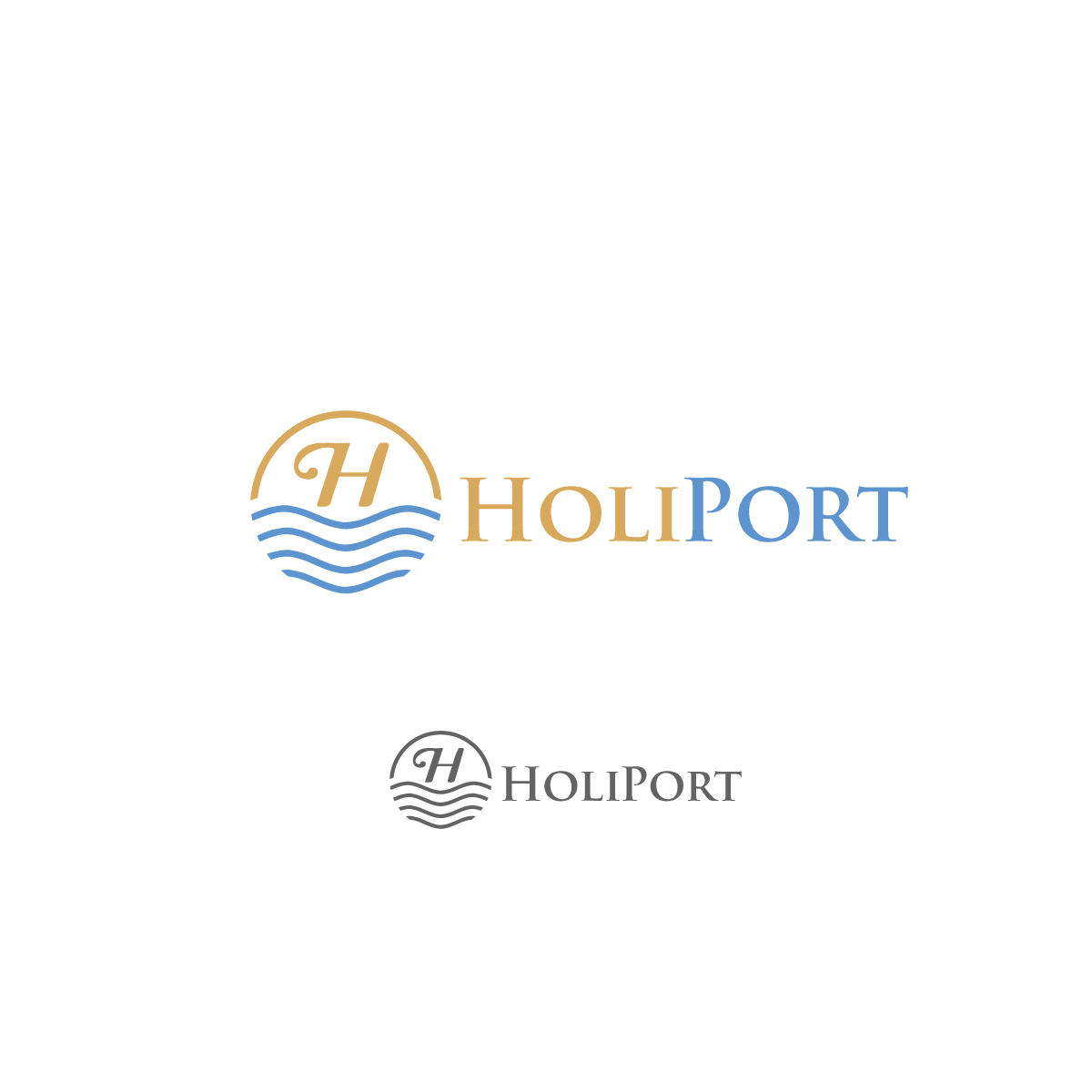 Logo and Business Card Design by design_factory for HoliPort GmbH | Design #2728561