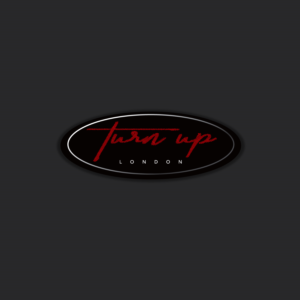 Turn Up (london in small font on side below turn up) | Logo Design by gvb design communications