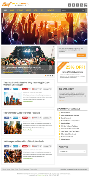 DM Festivals | Diseño Web por jeckx2