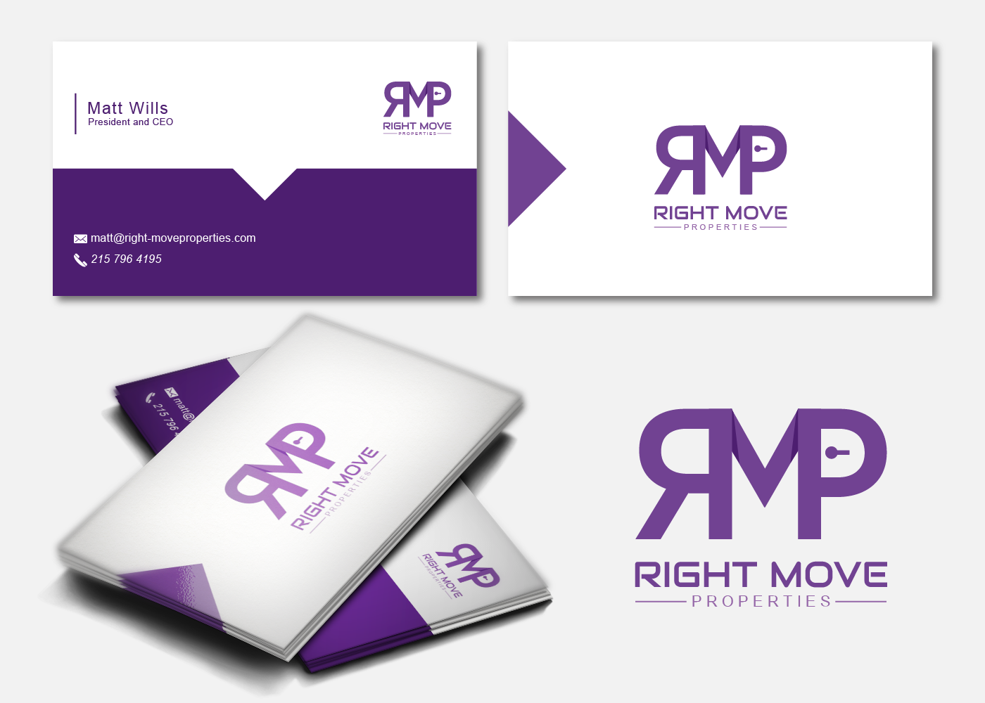 Business Card Design by Kristijan Trajchev for Right Move Properties | Design #17510738