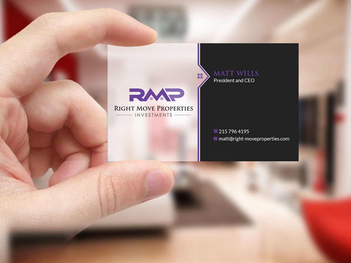 Visitenkarten-Design von Creations Box 2015 für Right Move Properties | Design #17563304