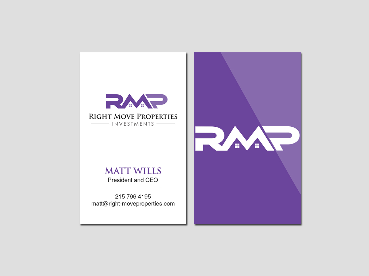 Diseño de Tarjeta de Presentación por Creations Box 2015 para Right Move Properties | Diseño #17563309