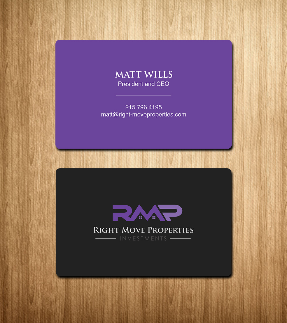 Business Card Design by Creations Box 2015 for Right Move Properties | Design #17563310