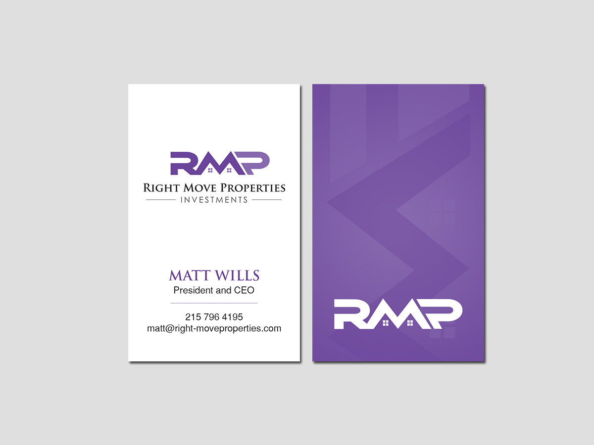 Diseño de Tarjeta de Presentación por Creations Box 2015 para Right Move Properties | Diseño #17563311