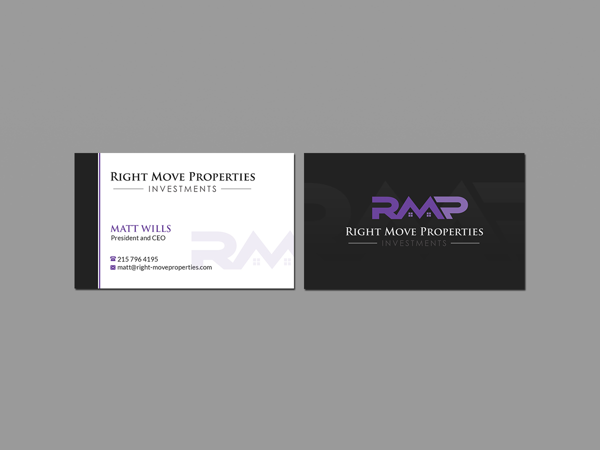 Visitenkarten-Design von Creations Box 2015 für Right Move Properties | Design #17563318