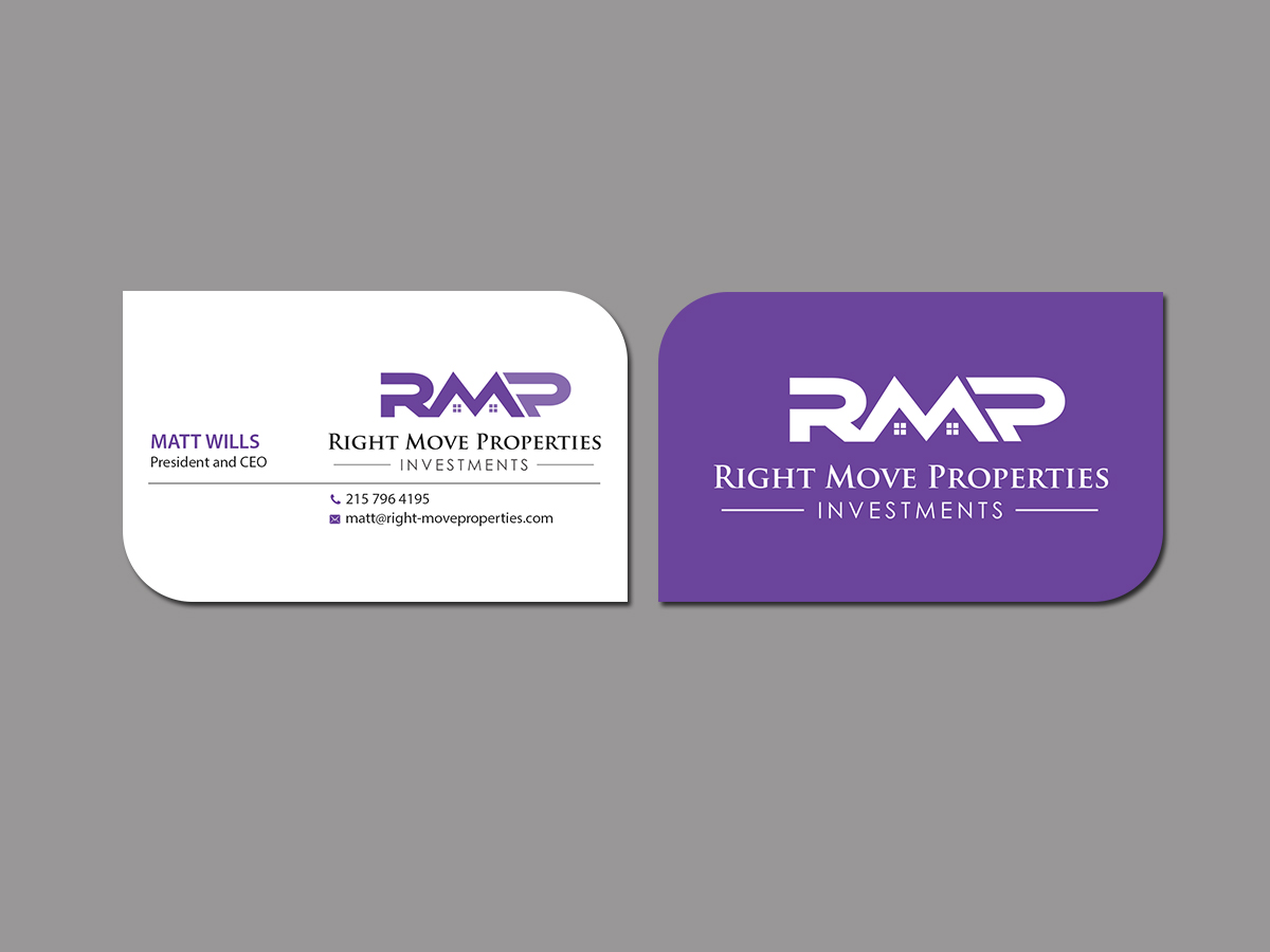 Design de Carte de Visite par Creations Box 2015 pour Right Move Properties | Design #17563364
