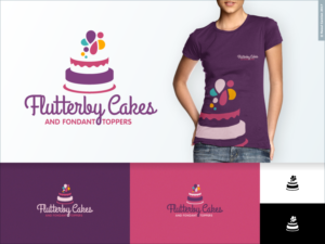 Logo Design by Raoul Camion for Flutterby Cakes & Fondant Toppers | Design #17571130