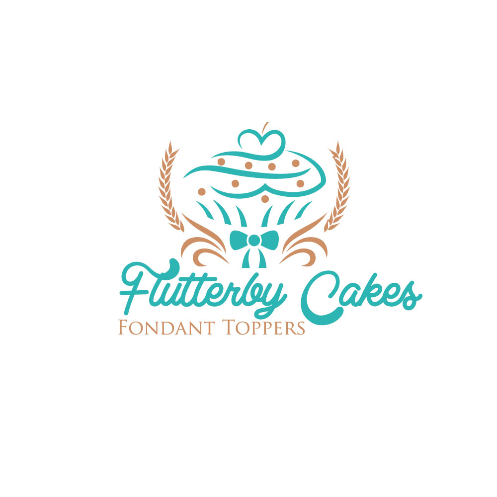 Logo Design by rocklee for Flutterby Cakes & Fondant Toppers | Design #17590946