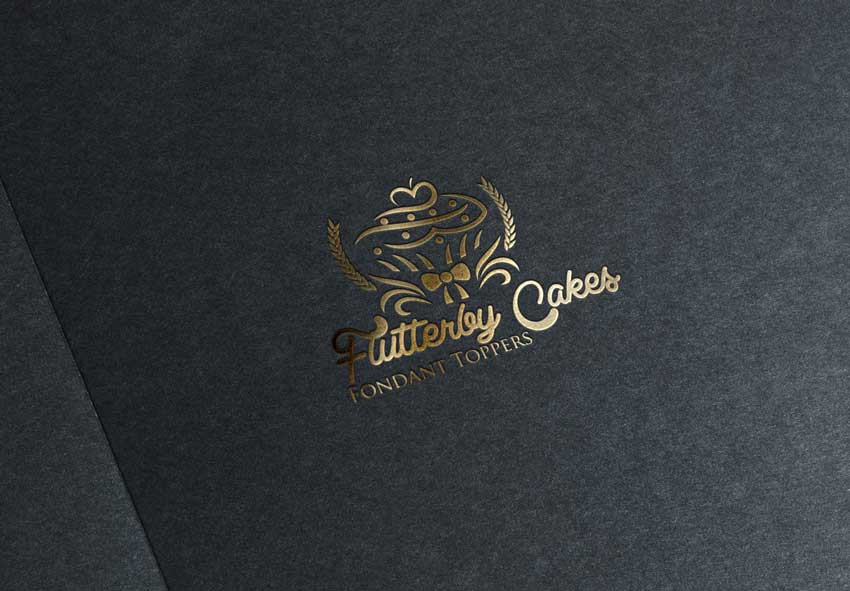 Logo Design by rocklee for Flutterby Cakes & Fondant Toppers | Design #17590948