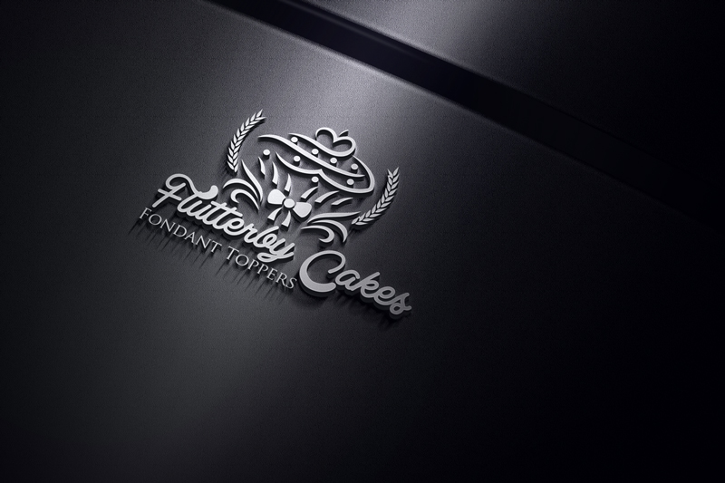 Logo Design by rocklee for Flutterby Cakes & Fondant Toppers | Design #17590950