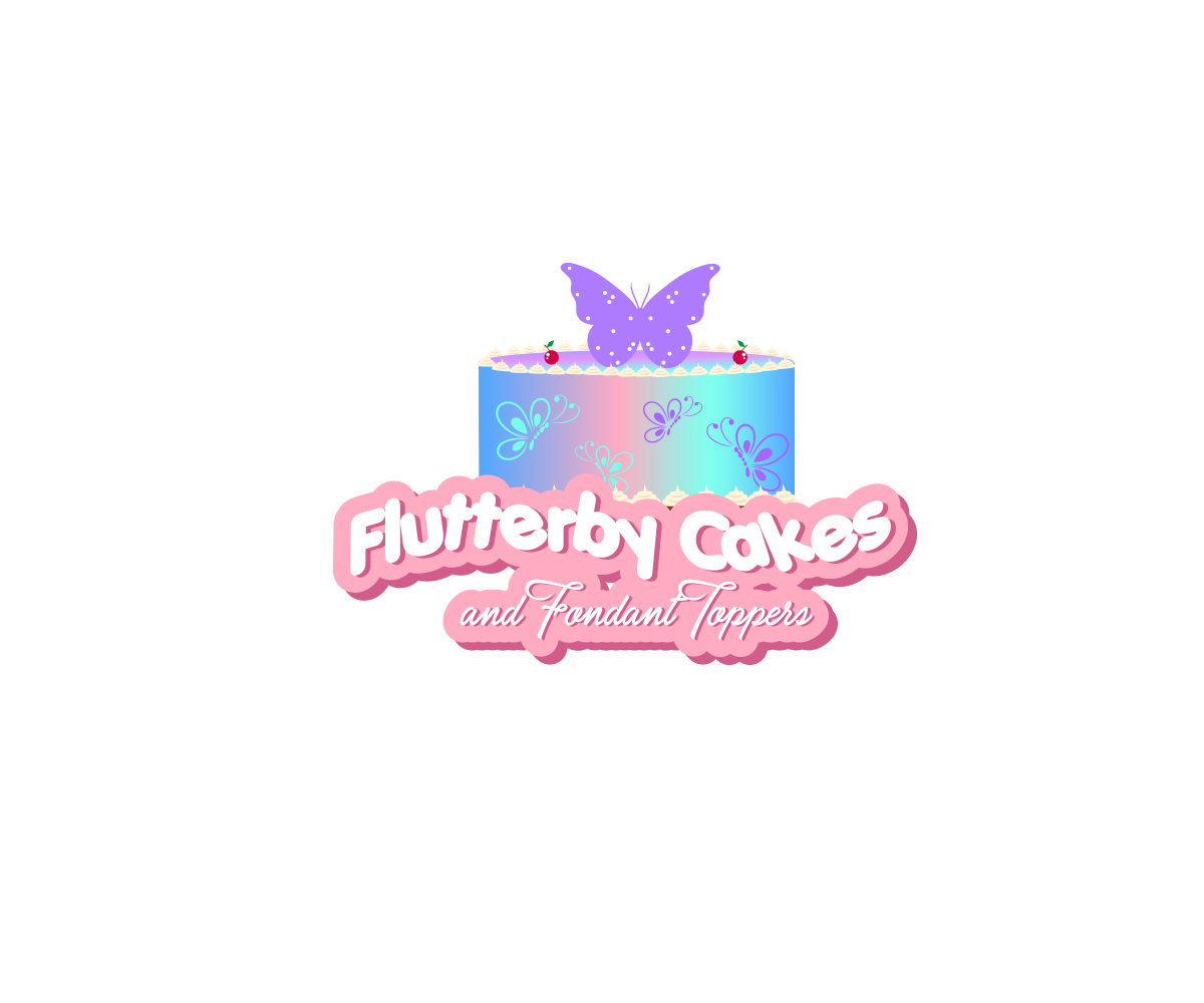Logo Design by U. Solutions for Flutterby Cakes & Fondant Toppers | Design #17558692