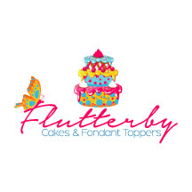 Logo Design by KaylaVaught for Flutterby Cakes & Fondant Toppers | Design: #17608885