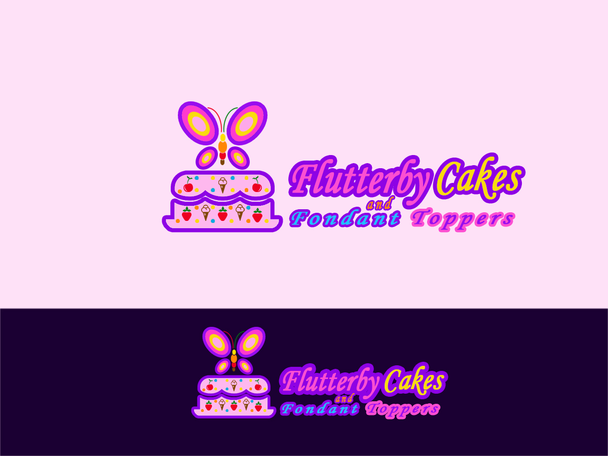 Logo Design by ArtCreative for Flutterby Cakes & Fondant Toppers | Design #17596173