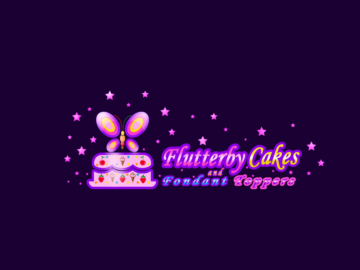 Logo Design by ArtCreative for Flutterby Cakes & Fondant Toppers | Design #17596293