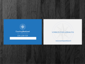 Coach benötigt Dankeskarten (Visitenkarten Format) um Kunden abgeben zu können. Vorbildliches Verhal | Design de Carte de Visite par Designs 2019