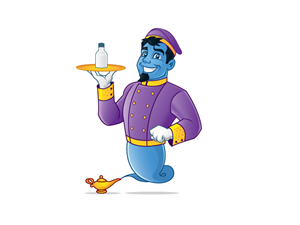An adult and a kid genie | Diseño Con Ilustración por arsenix blank