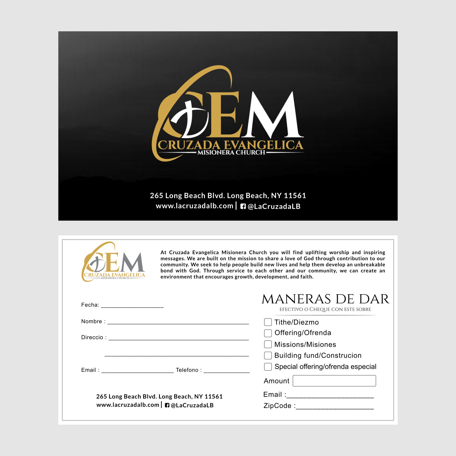 Briefumschlag-Design von Rose Design für Cruzada Evangelica | Design #17533259