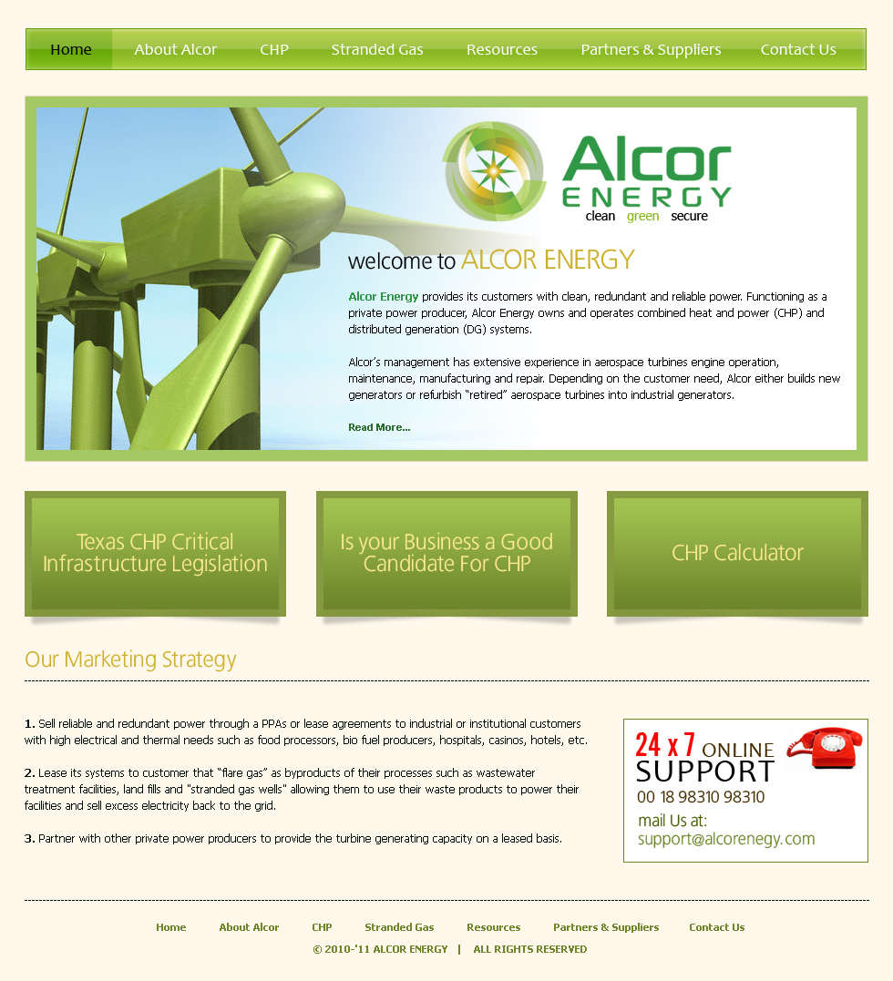 Diseño Web por Expert Designer para Alcor Energy Solutions, LLC | Diseño #46773
