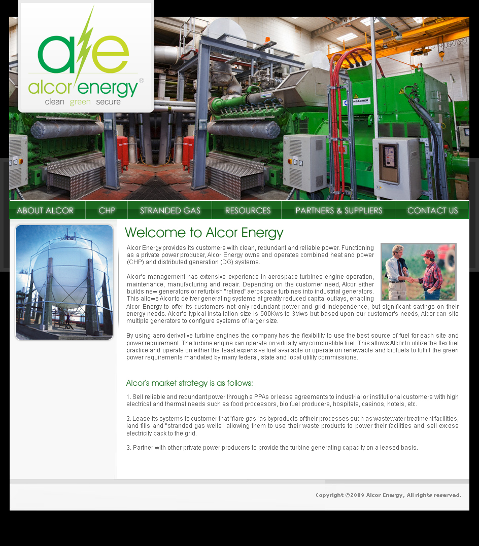 Web Design by LogoDesigns.ae for Alcor Energy Solutions, LLC | Design #45936