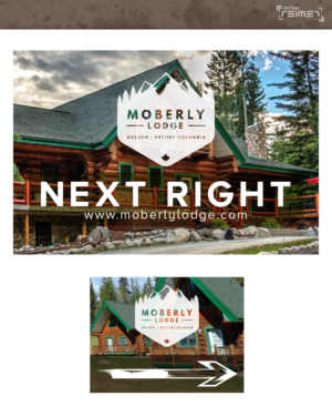 Authentic Log Lodge Requires Highway Signage (x2) | Signage Design by nreimer