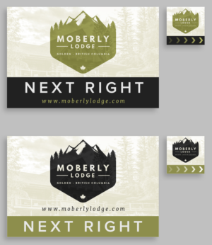 Authentic Log Lodge Requires Highway Signage (x2) | Signage Design by designhero