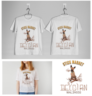 Belgian Malinois Stick Magnet puppy | T-Shirt-Design von Irina 