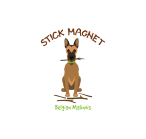 Belgian Malinois Stick Magnet puppy | T-Shirt-Design von RoundYellow