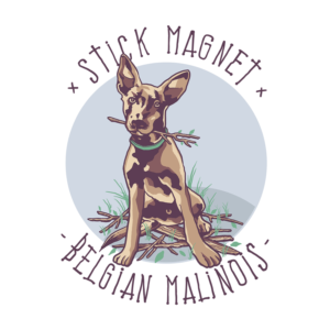Belgian Malinois Stick Magnet puppy | T-Shirt-Design von krizvector