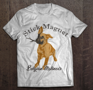 Belgian Malinois Stick Magnet puppy | T-Shirt-Design von creative gravity