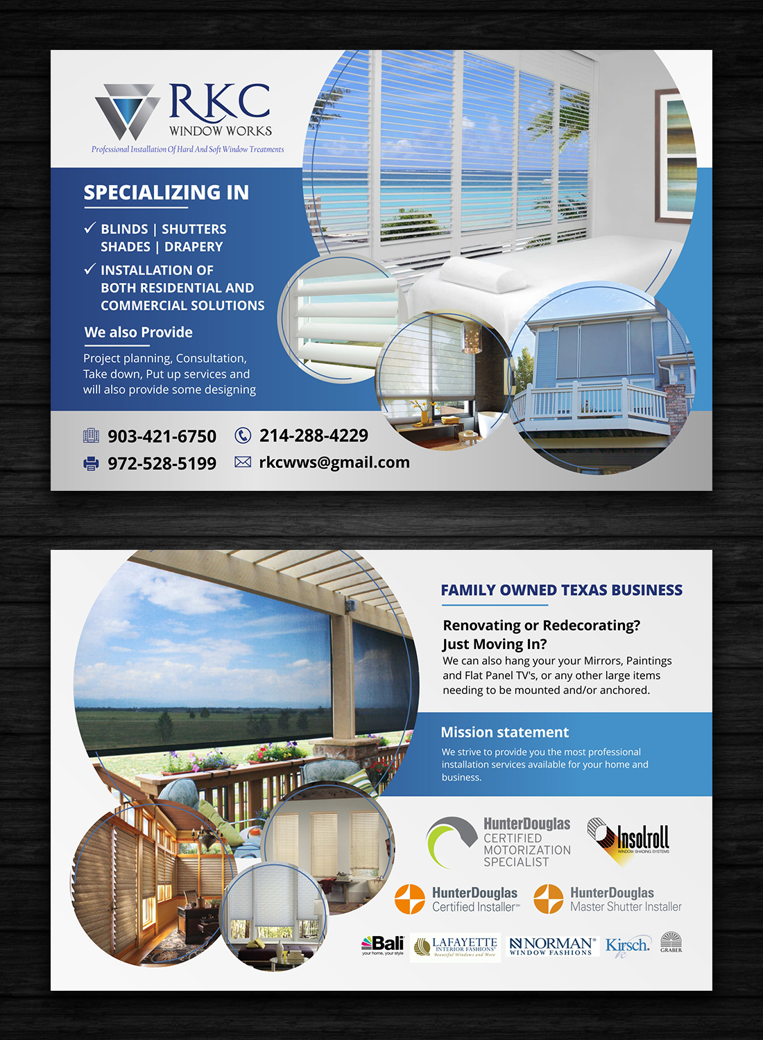 Diseño de Flyer por OwnDesign para RKC Window Works | Diseño #17767514
