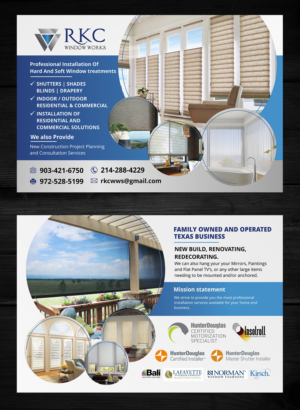 Flyer Design by OwnDesign for RKC Window Works | Design: #17778748