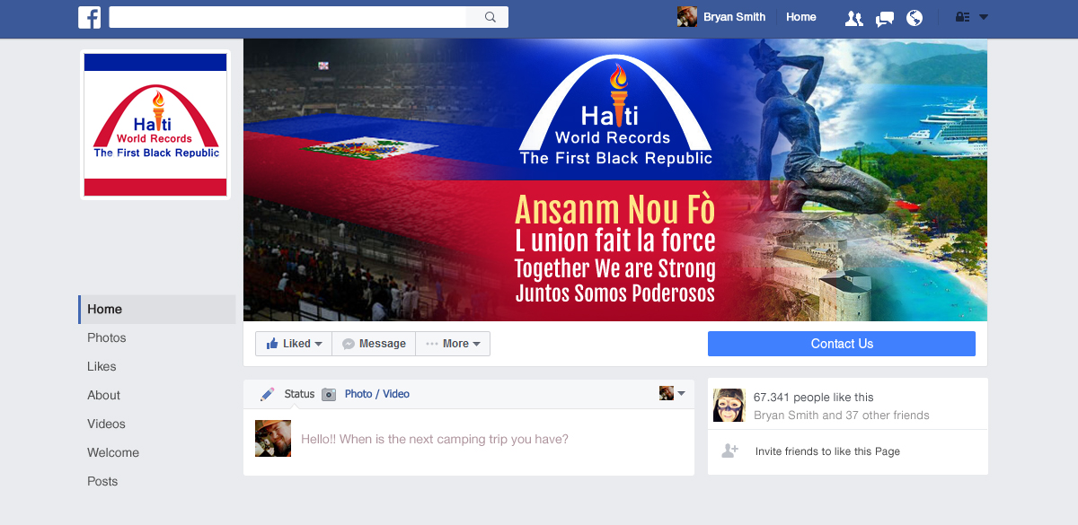 Facebook Design by designhero for Haiti World Records | Design #17622944