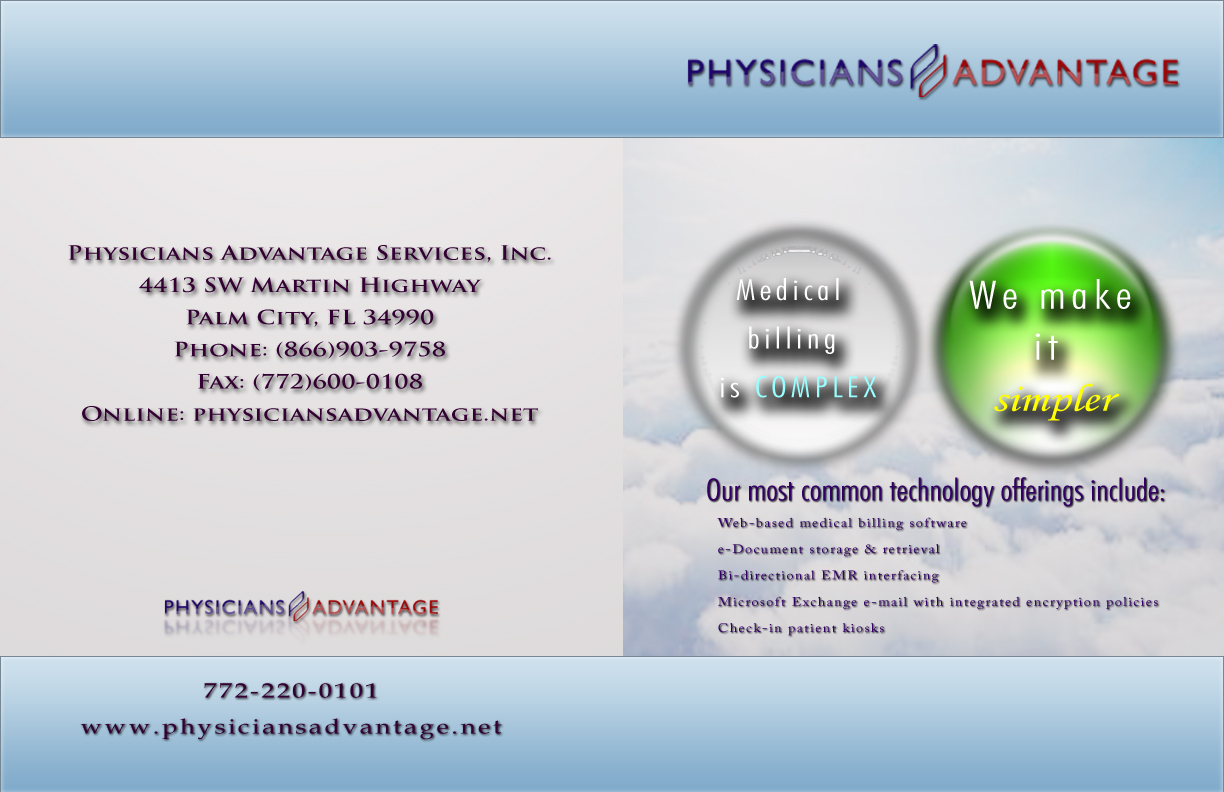Print Design by AasmaaAdvertiser for Physicians Advantage Services, Inc. | Design #2745544