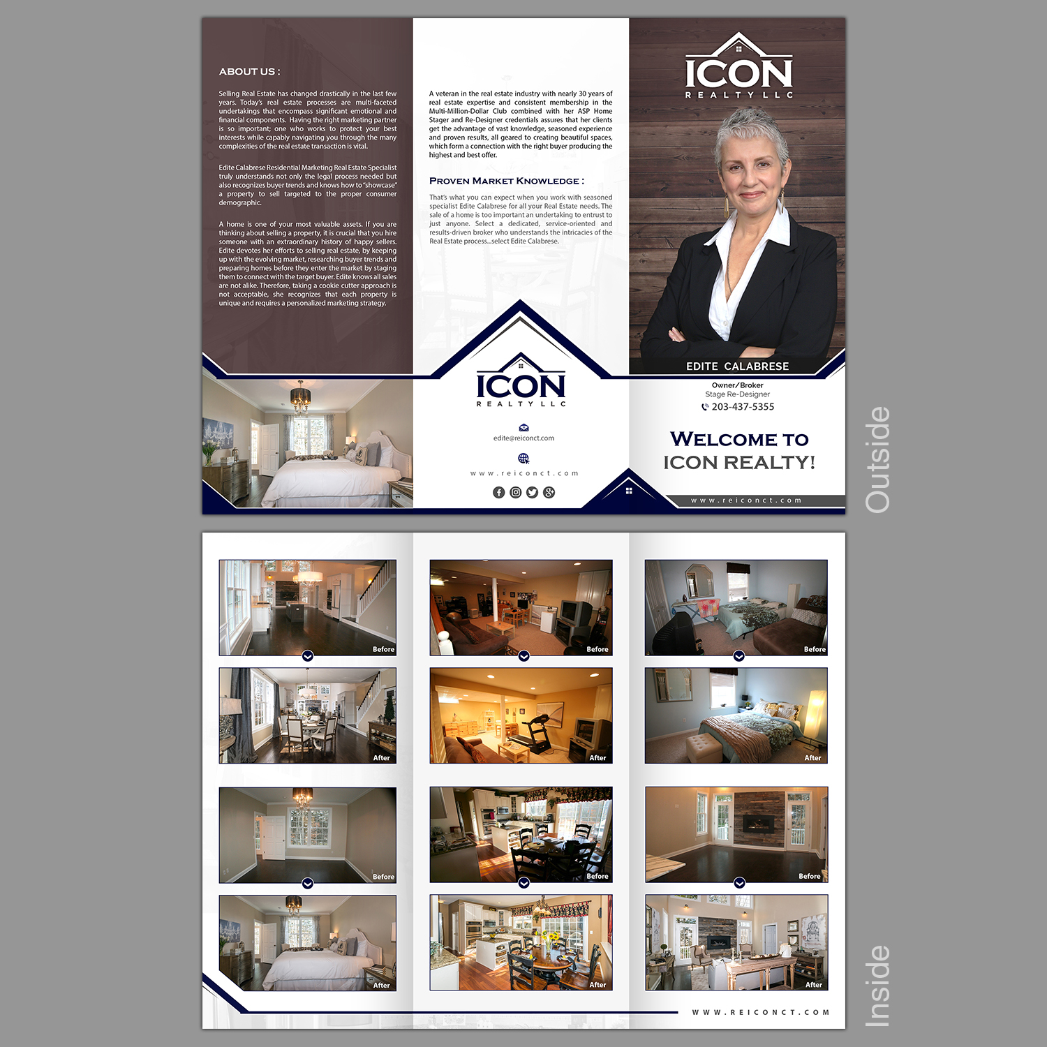 Diseño de Flyer por debdesign para ICON Realty LLC | Diseño #17550208