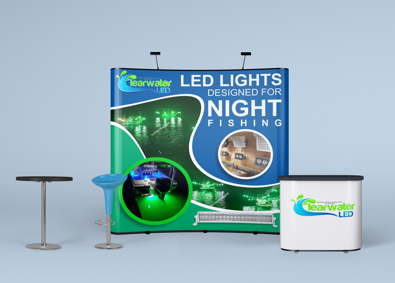Trade Show Booth Design by Maestroto for Fishing Lights LLC | Design #17525332